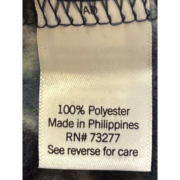 Croft & Barrow Womens Small Navy & White Fleece Floral Pullover Top - Picture 4 of 7